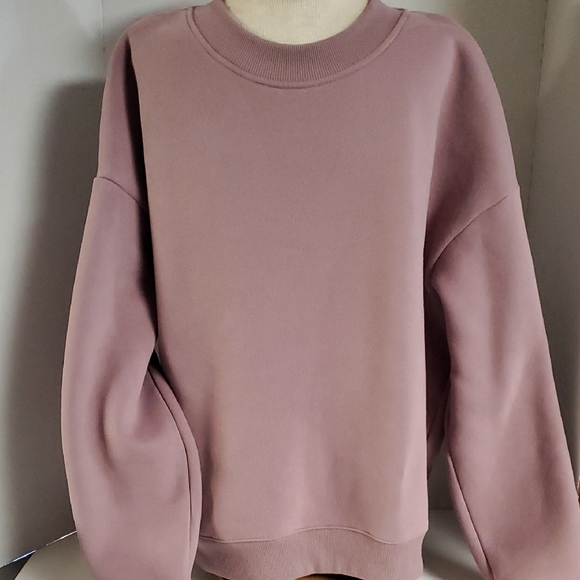 Comfrt Tops - Women's Comft Crop Mauve Crewneck Sweatshirt
